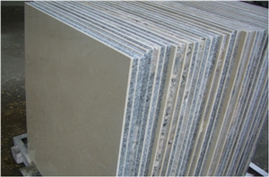 China Beige Manmade Stone Natural Stone Honeycomb Composite Panel