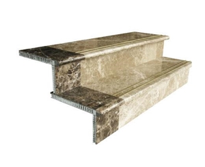 China Brown Manmade Stone Honeycomb Stairs & Steps Manufacturer Of Building Materials