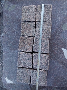 G354 Qilu Red Flooring & Walling, Chinese Red Granite Cube Stone, Paving Stone