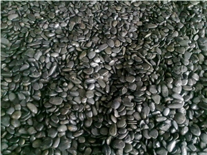Natural Pebble for Flooring,Black Polished Natural Pebble Stone,River Stone