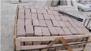 Shandong Red Granite G386 Cube Stone, Shidao Red Granite ( Factory Direct ),China Red Granite Paving Stone
