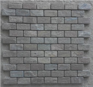 Golden Quartzite Brick Mosaic Tiles