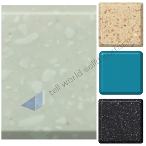 Manmade Solid Surfaces Stone Slabs for Restaurant Table Tops and Kitchen Worktops Factory Supply
