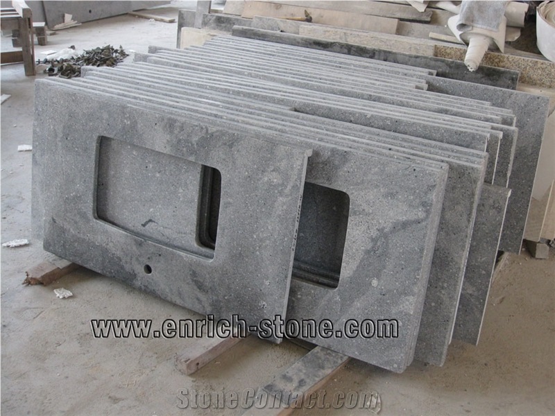 Grey Granite Grey Cloudland Bathroom Vanity Tops,Grey Granite Custom Vanity Tops