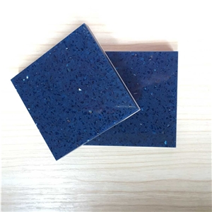 Artificial Quartz Stone Slab in Galaxy Blue for Pre-Fabricated Top Right for Your Home and Budget Countertop Normally Produced Slab Size 118*55 and 126*63,Top Quality and More Durable Than Granite