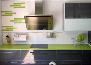 Artificial Quartz Stone Slab&Tile Apple Green Directly from China Manufacturer at Cheap Pricing More Durable Than Granite Thickness 2cm or 3cm