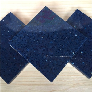 Beautiful and Friendly Surface Application Meterial for Sparkle Bblue Bright Quartz Stone Tiles & Slabs Directly from China Manufacturer at Competitive Prices with High Compression Strength