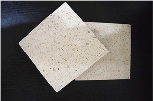 Beige Quartz Stone Tiles 2cm and 3cm Available for American Kitchen Countertops and Vanity Tops the Ideal Work Surface with High Resistance to Acids and Staining