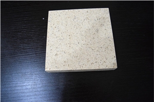 Beige Quartz Stone Tiles 2cm and 3cm Available for American Kitchen Countertops and Vanity Tops the Ideal Work Surface with High Resistance to Acids and Staining