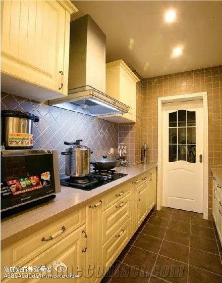 Beige Quartz Stone Tiles 2cm and 3cm Available for American Kitchen Countertops and Vanity Tops the Ideal Work Surface with High Resistance to Acids and Staining
