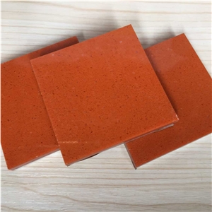 Bright Orange Quartz Stone Pre-Fabricated Countertop for Kitchen Room Bathroom and Hotel Use with Iso/Nsf Certificate at Top Quality and Service,More Durable Than Granite