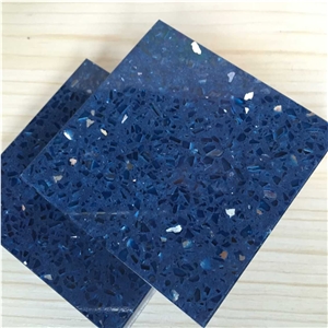 Bst Galaxy Blue Quartz Surfaces Slab&Tile Customized Countertop Shape or Window Sills Window Parapets Door Surround