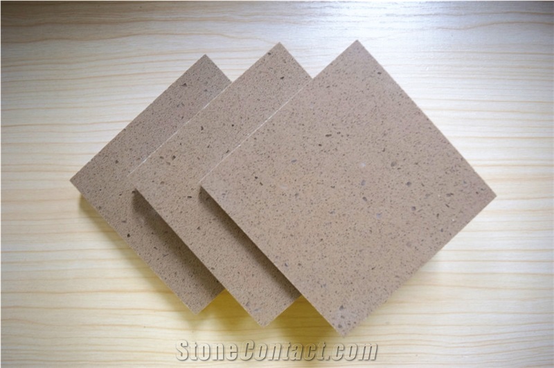 China Beige Artificial Quartz Stone Slabs & Tiles from China Manufacturer at Cheap Pricing More Durable Than Granite Thickness 2cm or 3cm with High Gloss and Hardness