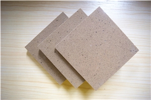 China Beige Quartz Stone Solid Surfaces Tiles for Work or Tops Table Top Directly from China Manufacturer at Competitive Prices More Durable Than Granite Thickness 2cm or 3cm