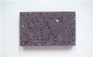 China Galaxy Purple Of Crystal Collection Artificial Quartz Stone Slabs for Pre-Fabricated Counter Top with Iso/Nsf Certificate Top Quality and Service More Durable Than Granite Thickness 2/3cm