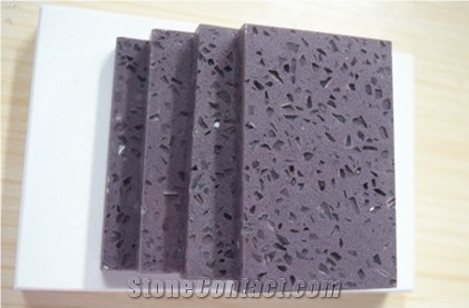 China Galaxy Purple Of Crystal Collection Artificial Quartz Stone Slabs for Pre-Fabricated Counter Top with Iso/Nsf Certificate Top Quality and Service More Durable Than Granite Thickness 2/3cm