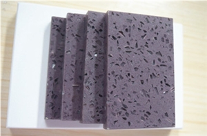 China Galaxy Purple Of Crystal Collection Artificial Quartz Stone Slabs for Pre-Fabricated Counter Top with Iso/Nsf Certificate Top Quality and Service More Durable Than Granite Thickness 2/3cm