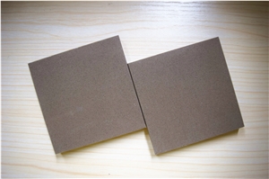 China Light Brown Artificial Quartz Stone Slabs & Tiles Of Low Water Absorption But Cheap Pricing Suitable for Worktop Table Top Projects More Durable Than Granite Thickness 2cm or 3cm