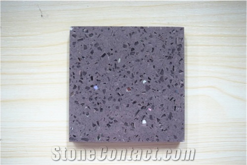 China Purple Quartz Stone Tiles & Slabs, Chemical and Stain Resistant Corian Stone Stellar Purple Polished Surfaces Custom Countertops 3cm Thick Available More Durable Than Granite