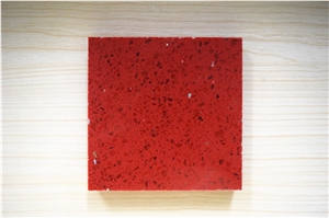China Shining Series Red Quartz Stone Slabs for Bathroom Vanity Top ,Round Table Top,Kitchen Countertop,A Rated Quality and Service,More Durable Than Granite, Minus the Maintenance