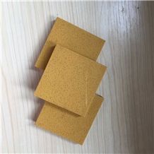 China Yellow Manmade Stone Quartz Stone Slabs & Tiles with Bright Surface for Prefab Countertops Your First Kitchen Countertop Options Nonporous More Durable Than Granite Countertops Slab Size 3200*16