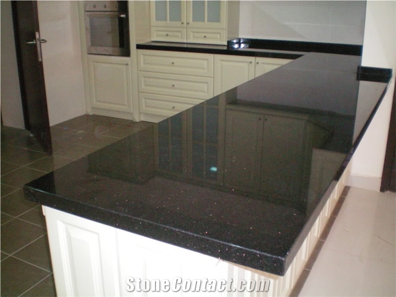 Chinese Quartz Surfaces Materials Supplier Black Color at Cheap Price More Durable Than Granite Thickness 2cm or 3cm