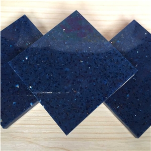 Export-Oriented Wholesaler Of Man-Made Stone Sparkle Blue Tabletops Resistant to Stains,Heat and Scratches,Qualified for European Standards,More Durable Than Granite Thickness 2cm
