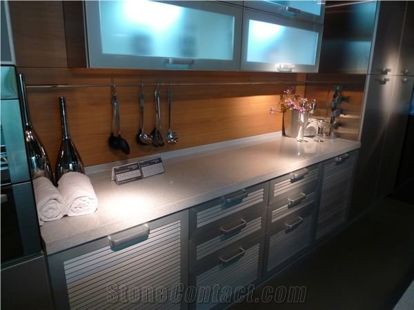 Galaxy Grey Of Shining Series Engineered Corian Stone for Kitchen Counter Top Vanity Top Table Top Avoid Quick Changes in Temperature,Hard Pressure or Scratching Standard Sizes 126 *63 and 118 *55