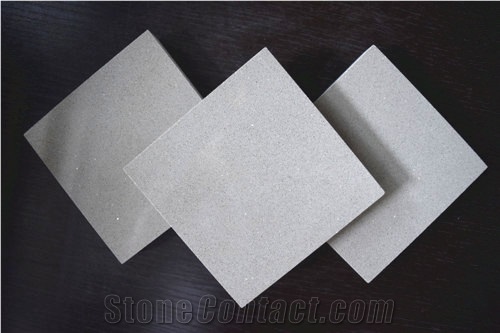 Galaxy Grey Surface Application Meterial for Kitchen Tops Quartz Stone Customized Products Like Receiption Desk Standard Slab Sizes 126 *63 and 118 *55 with High Compression Strength