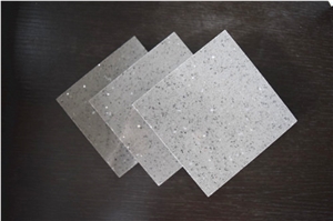 Galaxy White China Man-Made Quartz Stone with Iso/Nsf Certificate,Standard Sizes 126 *63 and 118 *55 with the Best and 100% Guaranteed Quality and Services