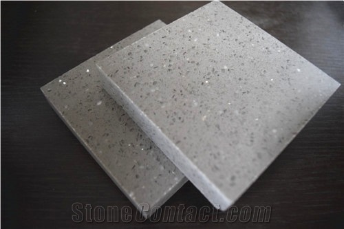 Galaxy White China Man-Made Quartz Stone with Iso/Nsf Certificate,Standard Sizes 126 *63 and 118 *55 with the Best and 100% Guaranteed Quality and Services