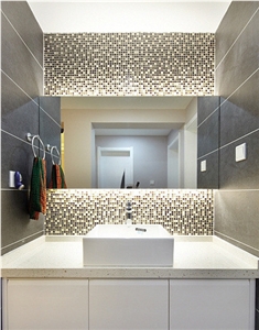 Galaxy White Engineered Stone Vanity Top with Single Bowl Also Fit for Bath Tops