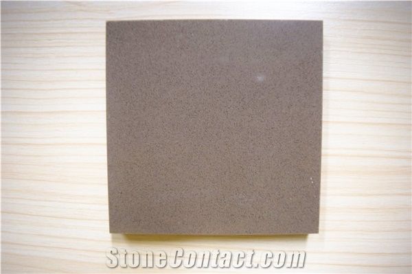 Light Brown Color Chinese Quartz Stone Tiles with Surfaces Materials Supplier with International Designing and Competitive Pricing Standard Size 3000*1400mm and 3200*1600mm with Thickness 12/15/20/25/