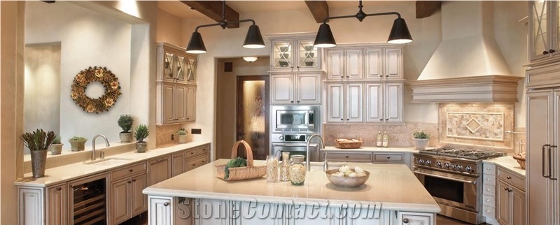 Marble Imitation Quartz Kitchen Counter Tops with the Look Of Natural Stone Beautiful Vanity Countertops More Durable Than Granite,Minus the Maintenance,Standard Sizes 126 *63 and 118 *55