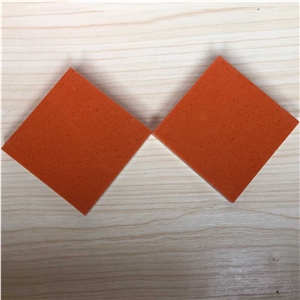 Orange Engineered Quartz Stone Countertops for Kitchen and Bathroom Sizes 126 *63 and 118 *55,Top Quality,More Durable Than Granite