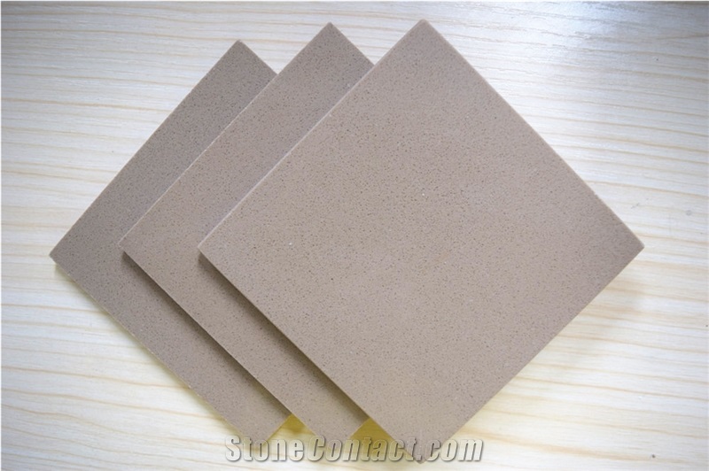 Polished Quartz Surfaces Solid Color Directly from China Manufacturer at Cheap Pricing More Durable Than Granite Thickness 2cm or 3cm