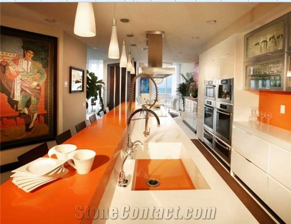 Professional and Experienced Wholesaler Of China Red Engineered Stone Quartz Stone Slabs & Tiles with Bright Surface,Various Colors Kitchen Countertop in Custom Design,Easy Wipe and Easy Clean Top Qua