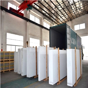 Quartz Stone That Look Like Carrara Marble for Pre-Fabricated Countertop with Single Bowl,Normally Produced Slab Size 118*55 and 126*63,Top Quality and Service,More Durable Than Granite