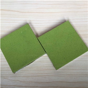 Safe and Stylish Cut to Size Quartz Stone Apple Green for Kitchen Counter Top Vanity Top Table Top Design More Durable Than Granite Thickness 2cm or 3cm with High Gloss and Hardness