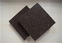 Stellar Brown Artificial Quartz Stone Shining Series Cut to Size Corian Stone for Kitchen Counter Top Vanity Top Table Top Design More Durable Than Granite Thickness 2cm or 3cm Easy Clean and Maintain