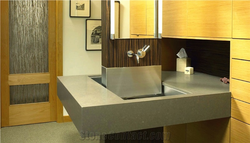 Stellar Grey Engineered Corian Stone Standard Sizes 126 *63 and 118 *55 Available for 2/3cm with the Best and 100% Guaranteed Quality and Services More Durable Than Granite