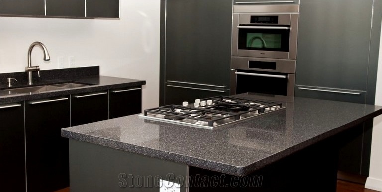 Stellar Grey Engineered Corian Stone Standard Sizes 126 *63 and 118 *55 Available for 2/3cm with the Best and 100% Guaranteed Quality and Services More Durable Than Granite