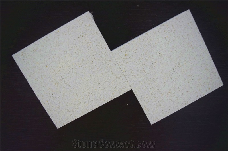 White Artificial Quartz Stone Slab&Tile Of Low Water Absorption But Cheap Pricing Suitable for Worktop Table Top Projects More Durable Than Granite Thickness 2cm or 3cm