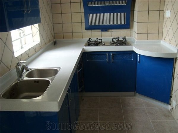Wholesaler Of Whiteengineered Quartz Stone Slabs with Iso/Nsf Certificate for Cut-To-Size Countertop Directly from China Manufacturer at Cheap Pricing More Durable Than Granite Thickness 2cm or 3cm