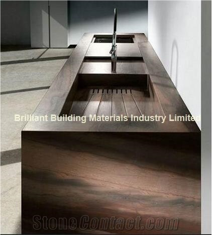 Luxury Elegant Brown Quartzite Vanity Tops, Brown Quartzite Bath Tops