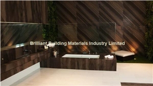 Luxury Elegant Dune Quartzite Vanity Top & Surroundings, Brown Quartzite Bath Tops