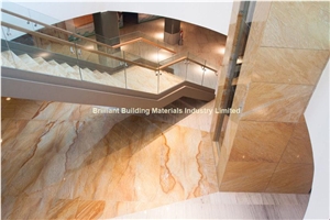 Luxury Giallo Macaubas Quartzite Floor Tiles,Brazil Yellow Quartzite Tiles