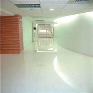 China Factory New Product Building Material High Quality Pure White High Polished Crystallized Glass Decorative Stone Panels