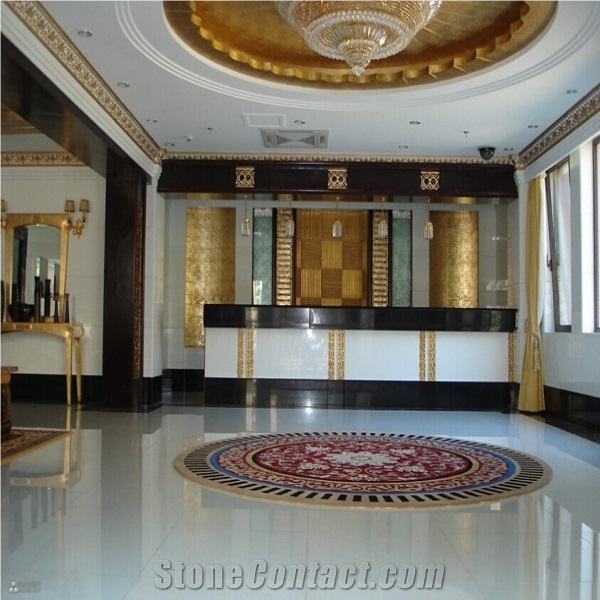 China Factory New Product Building Material High Quality Pure White High Polished Crystallized Glass Decorative Stone Panels