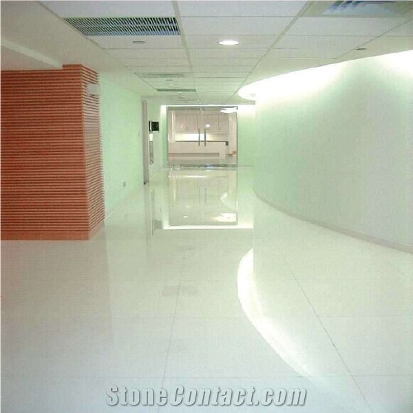 High Quality Popular Artificial Snow White Building Material Polished Nano Crystallized Glass Stone for Interior and Exterior Decoration